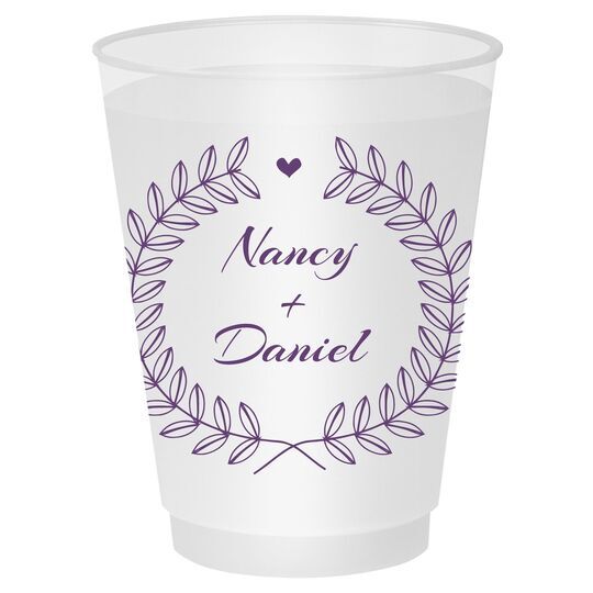Heart and Wreath Shatterproof Cups